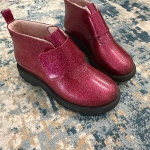 Mini Melissa Sparkly Pink Kids Boots